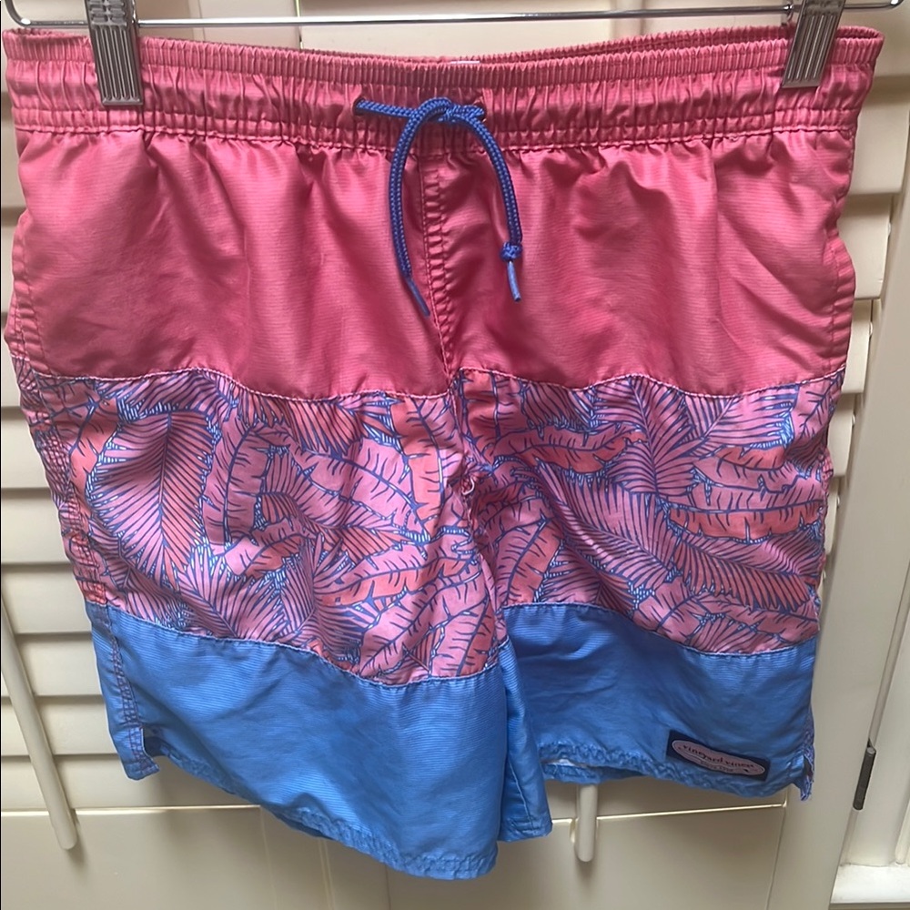 Vineyard Vines Pink and Blue Swim Shorts